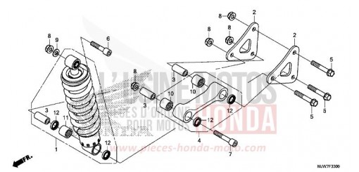 COUSSIN ARRIERE CB500FAH de 2017